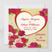 Rozen en Lijst van het hart Kaart (Voorkant)