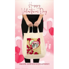 Rozen en Lijsten van het hart met regenboog Tote Bag