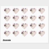 Rozen en Lila Hart Sticker (Vel)
