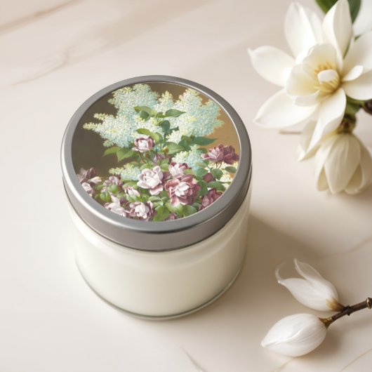 Rozen en Lilacs Ronde Sticker