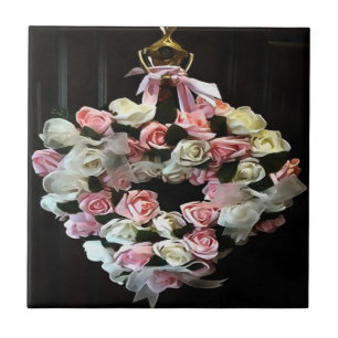 Rozen en linten Decoratief Wadem Tegeltje