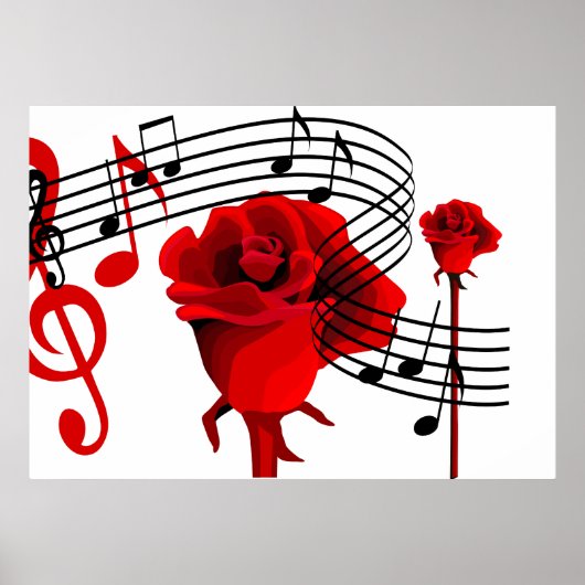 Rozen en Love Music Poster (Voorkant)