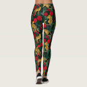 Rozen en luipaarden leggings (Achterkant)