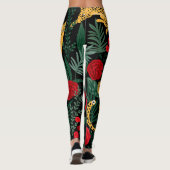 Rozen en luipaarden leggings (Achterkant)