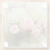 Rozen en mandje glazen onderzetter (Achterkant)