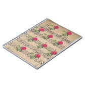  Rozen en muziekbladen Notitieboek (Linkerzijde)