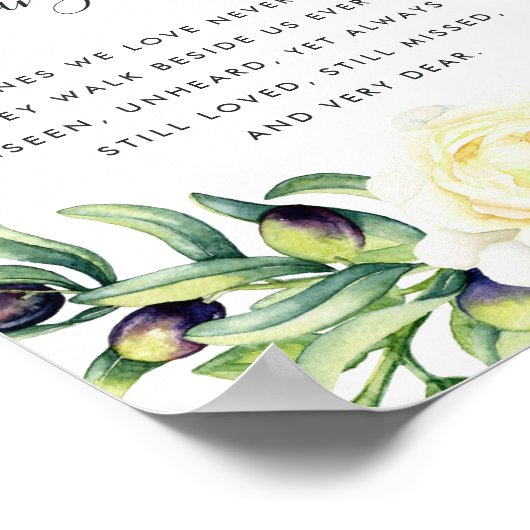 Rozen en Olijfweddenschappen Poster (Hoek)