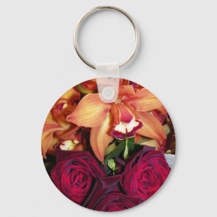 Rozen en orchideeën_ sleutelhanger