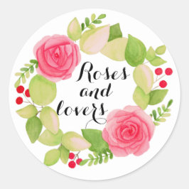Rozen en overs Klassieke ronde Sticker