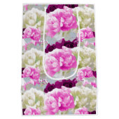 Rozen en pinda's, gemengde Bouquet Gift Bag Medium Cadeauzakje (Achterkant)