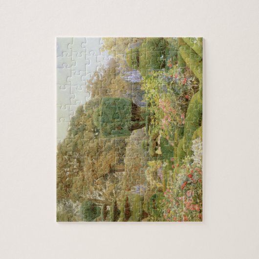 Rozen en Pinks van Elgood, Engelse tuin Legpuzzel (Verticaal)