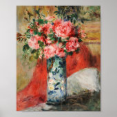 Rozen en pioenen in een vaas | Renoir Poster (Voorkant)