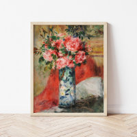 Rozen en pioenen in een vaas | Renoir