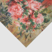 Rozen en pioenen in een vaas | Renoir Tissuepapier (Detail)