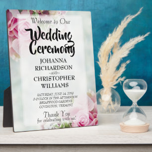 Rozen en pony Buds Elegant Weddenschap Welkom Fotoplaat