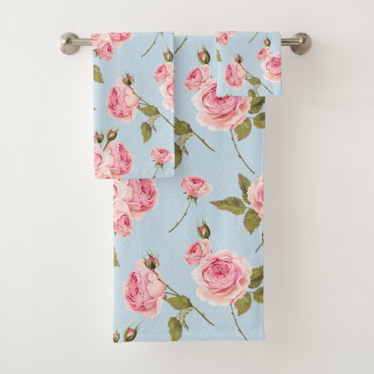 Rozen- en poolpuntenpatroon bad handdoek (Insitu)