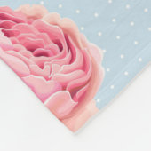 Rozen- en poolpuntenpatroon fleece deken (Hoek)