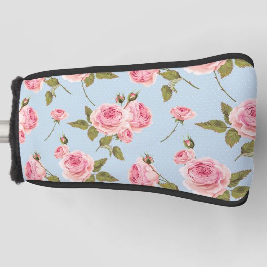 Rozen- en poolpuntenpatroon golfheadcover (Voorkant)