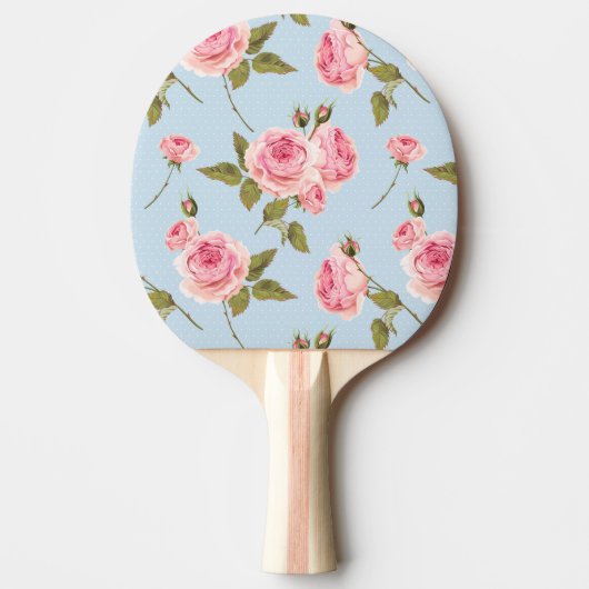 Rozen- en poolpuntenpatroon tafeltennisbatje (Voorkant)