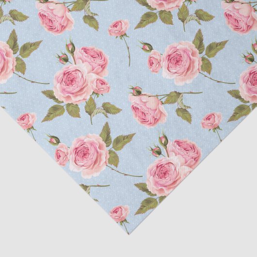 Rozen- en poolpuntenpatroon tissuepapier (Detail)