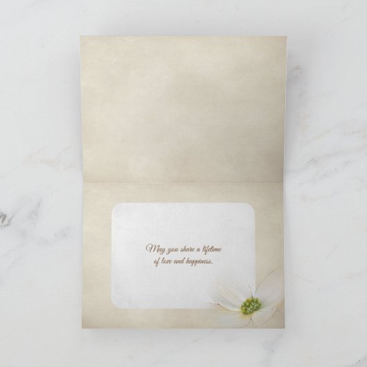 Rozen en ringen op witte Bijbel Kaart (Binnen)