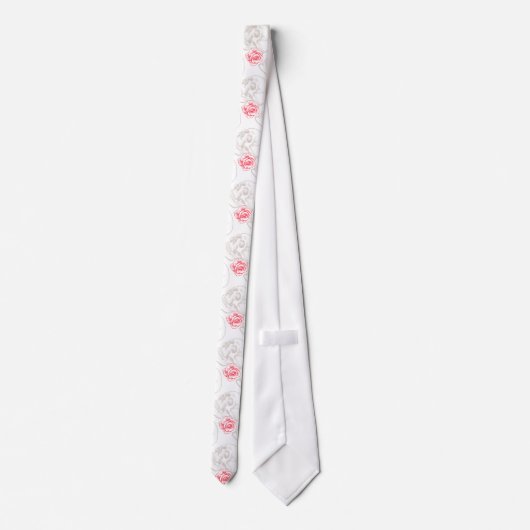 Rozen en rode rozen stropdas (Achterkant)