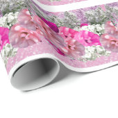 Rozen en roze geleidepapier cadeaupapier (Rol Hoek)