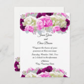 Rozen en roze pinda's - uitnodiging tot het indien (Voorkant / Achterkant)