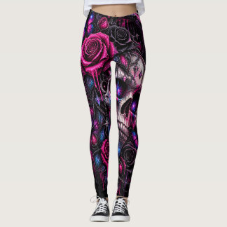 rozen en schedel- ARH Leggings