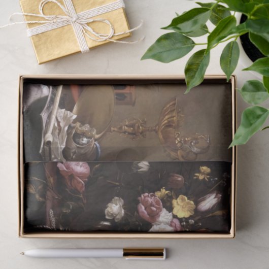 Rozen- en schedel-papier Tissuepapier (Geschenk)