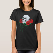 Rozen en schedel t-shirt (Voorkant)