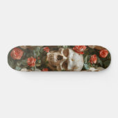 Rozen en schedels ontwerp skateboard (Horizontaal)