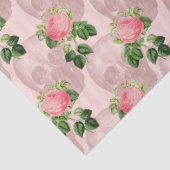 Rozen en schedels op roze ontkoppeling tissuepapier (Detail)