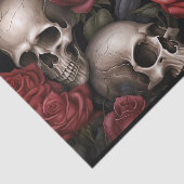 Rozen en schedels tissuepapier (Detail)