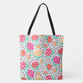 Rozen en Stippen - Canvas tas (Voorkant)