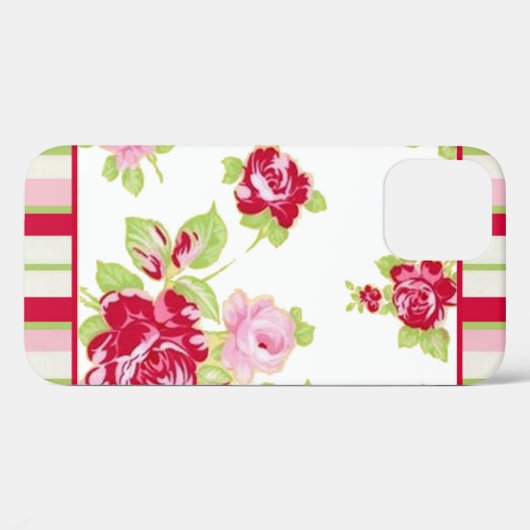 Rozen en strips Case-Mate iPhone case (Achterkant (horizontaal))
