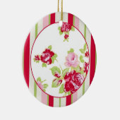 Rozen en strips keramisch ornament (Rechts)