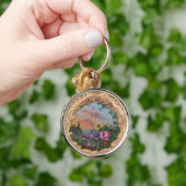  ROZEN EN STROMEN MET LANDSCHAP SLEUTELHANGER (Hand)