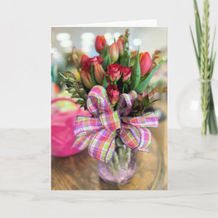 Rozen en tulpen bedankkaart