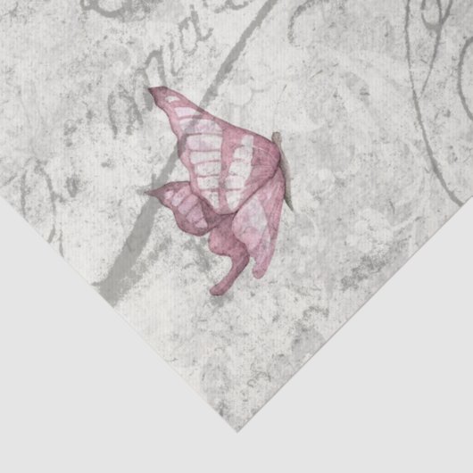 Rozen en vlinders Tissuepapier (Detail)