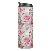 Rozen en vlinders Waterverf Thermosbeker (Geroteerd rechts)