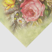 Rozen en wilde bloemen Bouquet Tissuepapier (Detail)