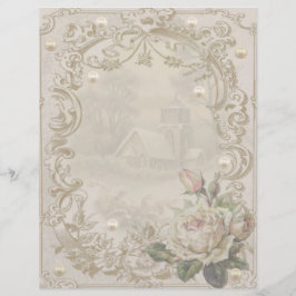 Rozen en winterscène met parels