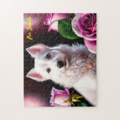 Rozen en witte Collecties Legpuzzel (Verticaal)