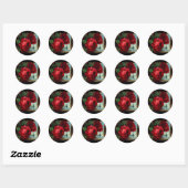 Rozen en zeilboot Ronde Sticker (Vel)