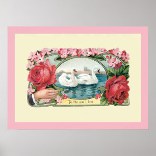  Rozen en zwanen Poster