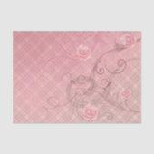 Rozen en zwenken op de deklaag van de elegant tissuepapier (Voorkant)