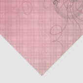 Rozen en zwenken op de deklaag van de elegant tissuepapier (Detail)