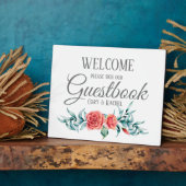  Rozen & Eucalyptus Guestbook Tabletop Fotoplaat (Zijkant)