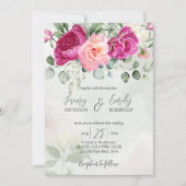 Rozen eucalyptus waterverf i kaart (Voorkant)